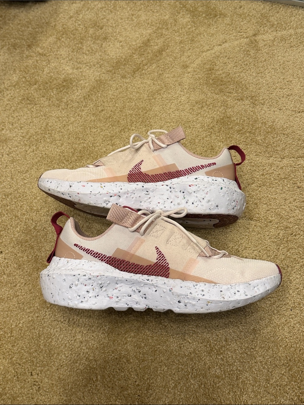 Nike Women’s Pink and Maroon Mesh Casual Sneakers
